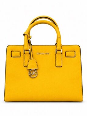 Michael Kors – Dillon Medium Saffiano Leather Satchel – Sunflower Yellow
